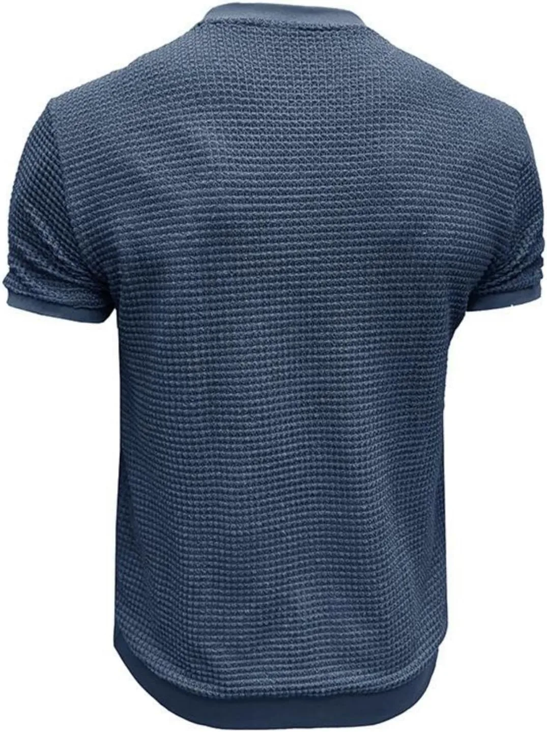Мужская футболка Waffle Casual с коротким рукавом и свободным кроем — фото 2