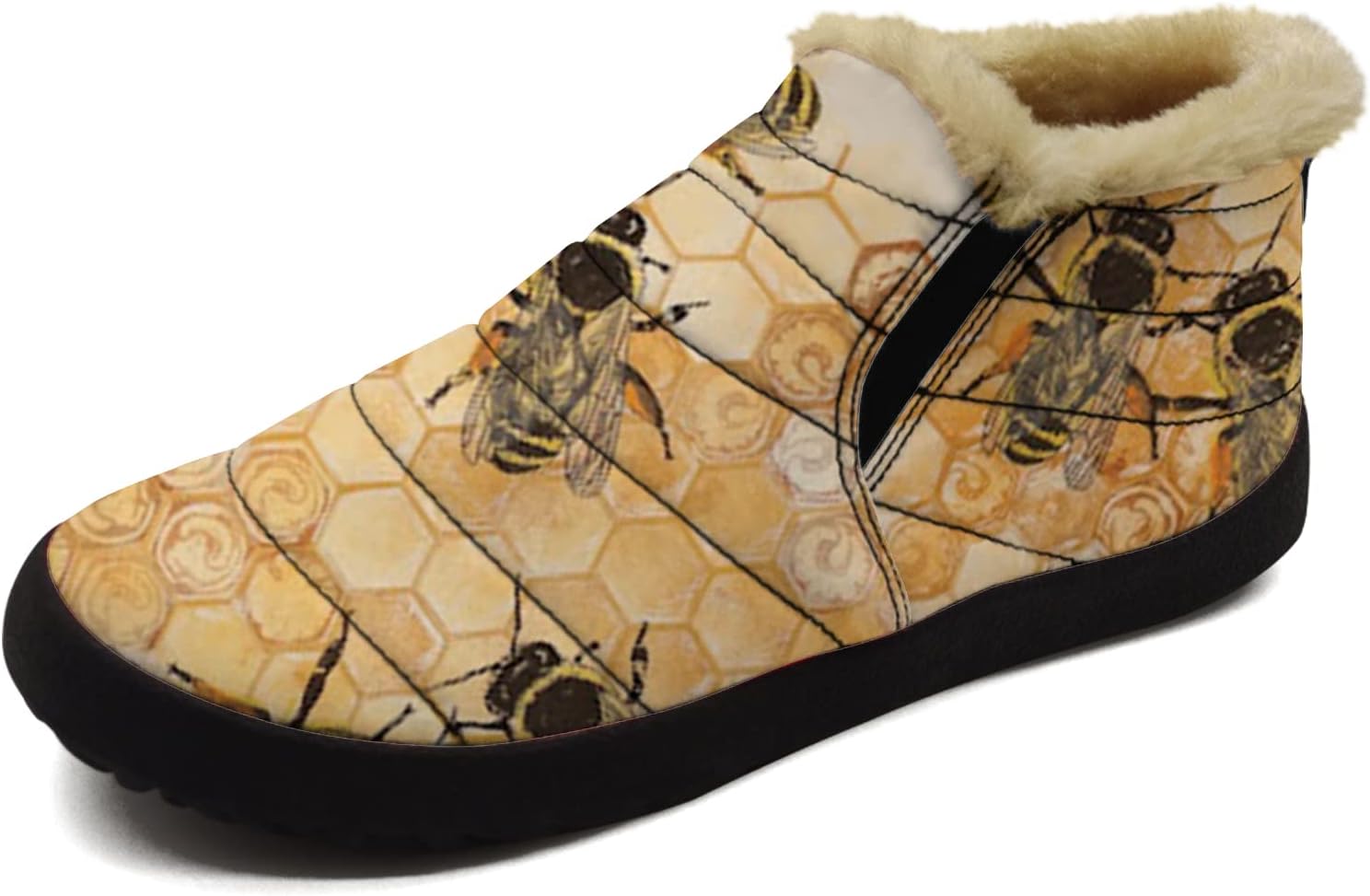 

Женские и мужские зимние ботинки Ximem Bee, низкие модные кроссовки, слипоны, ботильоны на день святого Валентина, Bees and Honeycomb