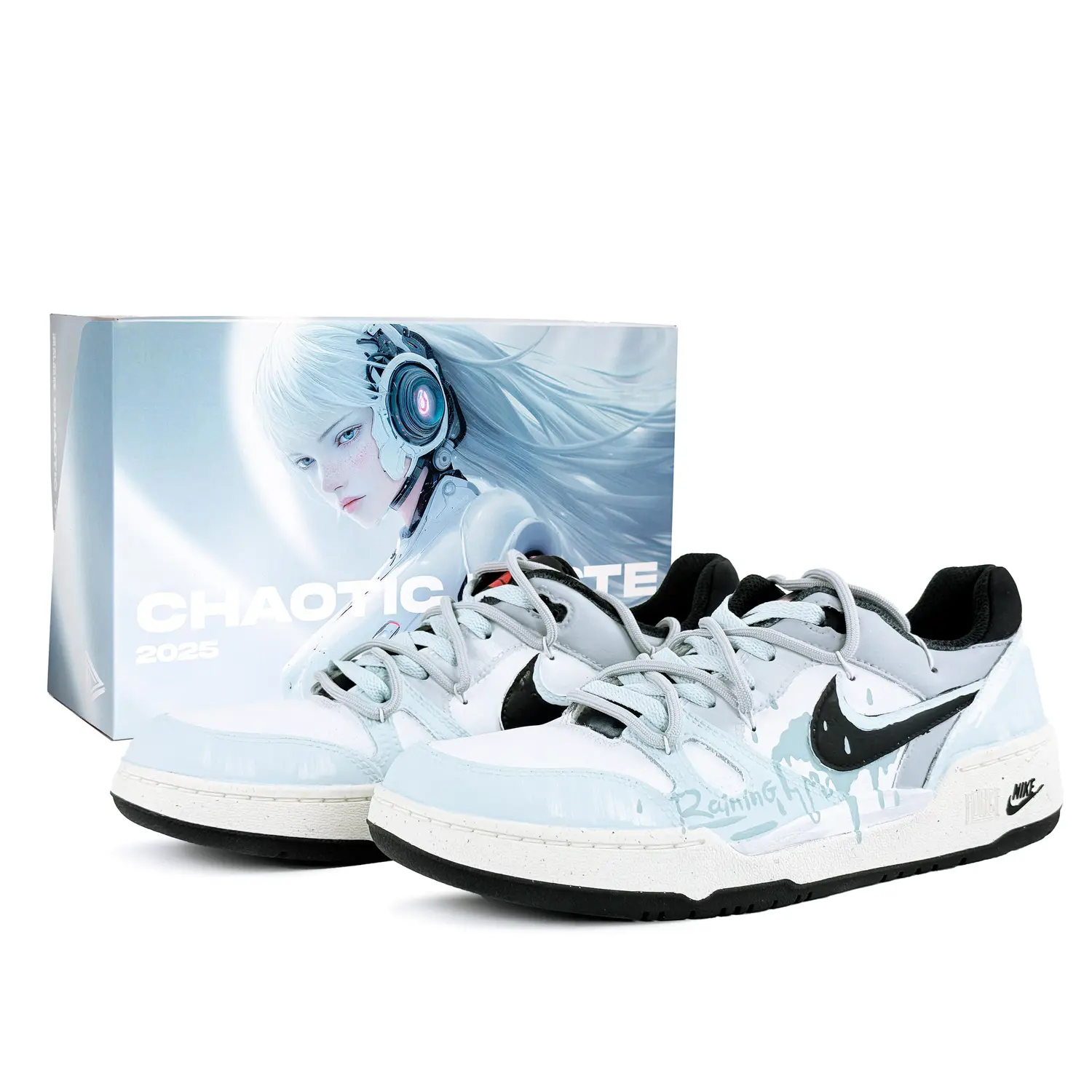 

Nike Полноценная амортизация, износостойкие низкие кроссовки для скейтбординга мужские sky blue