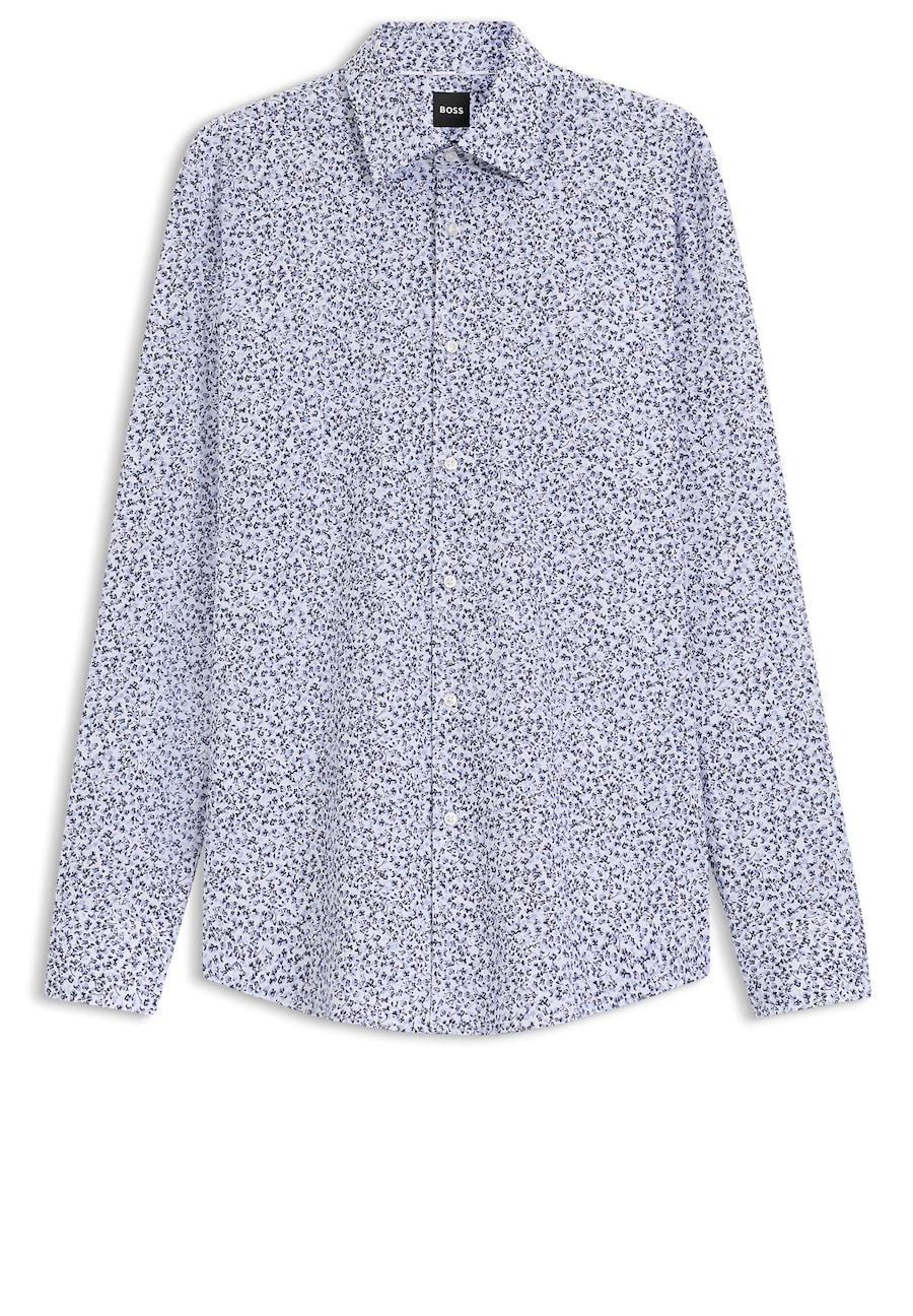 

Рубашка на пуговицах классического кроя BOSS HANK, синий