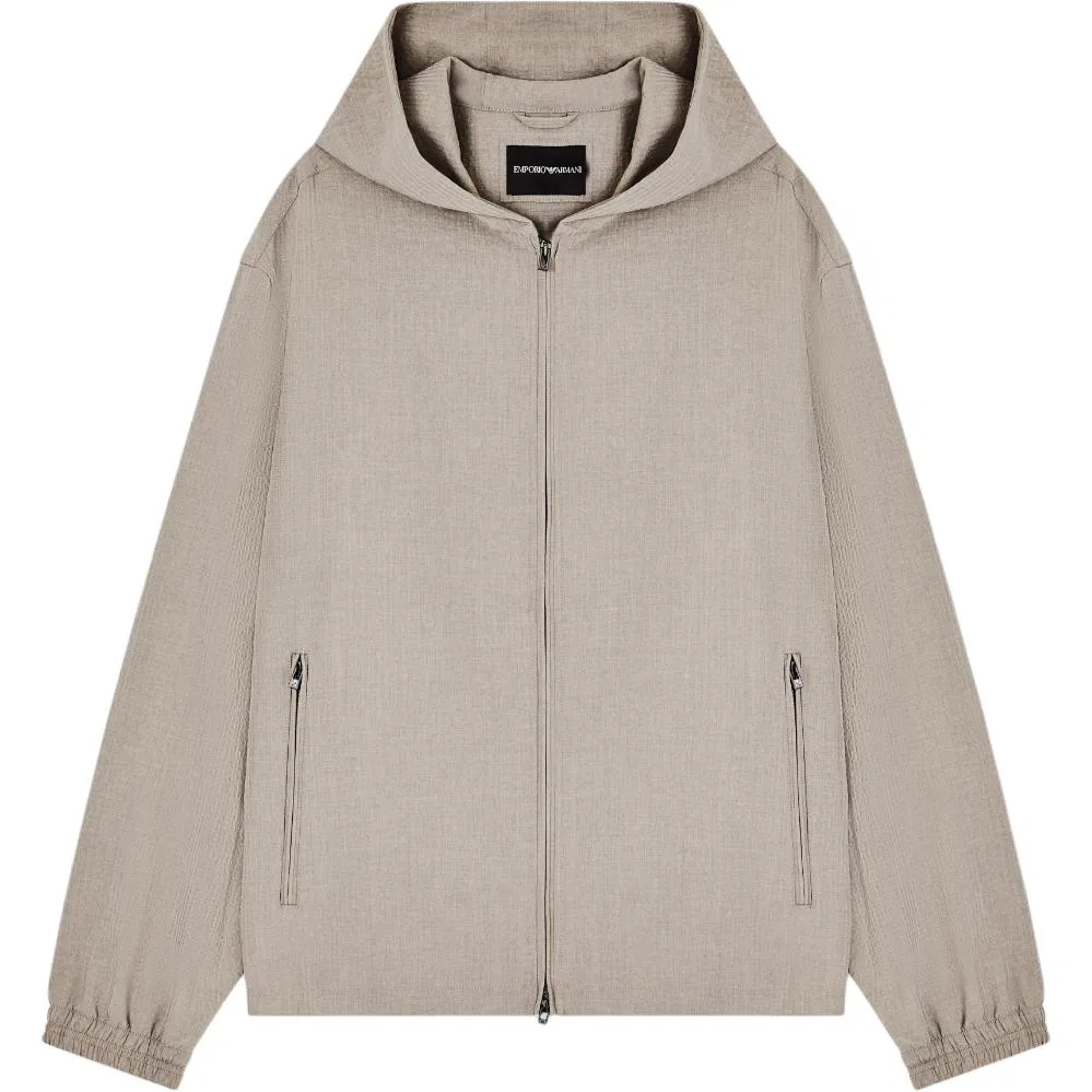 Куртка с капюшоном Emporio Armani бежевая