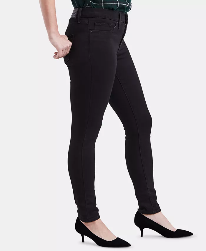 Женские скинни джинсы 311 с эффектом коррекции фигуры, укороченные Levi's, черный — фото 3