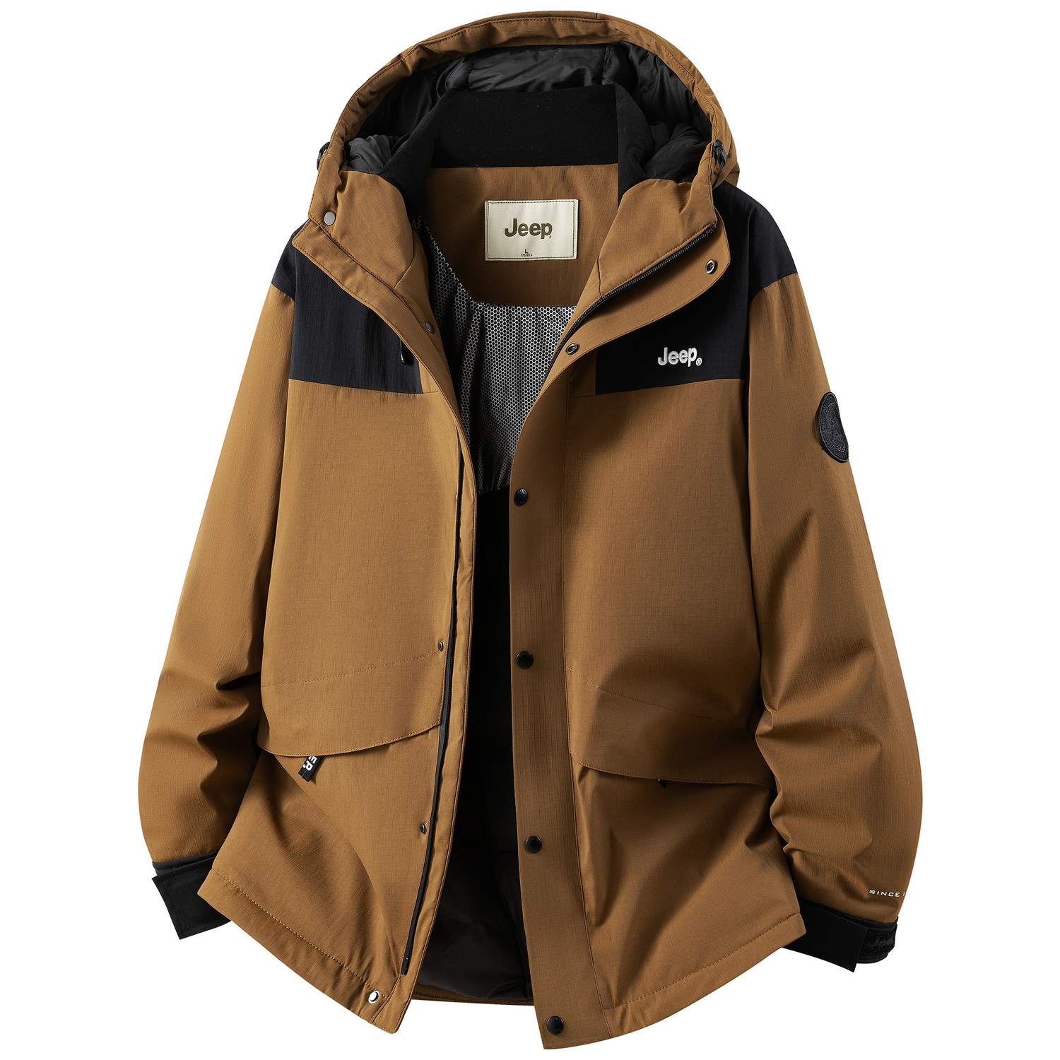 

Пуховик для активного отдыха Unisex Jeep, coffee коричневый[women's suggestion: size small]