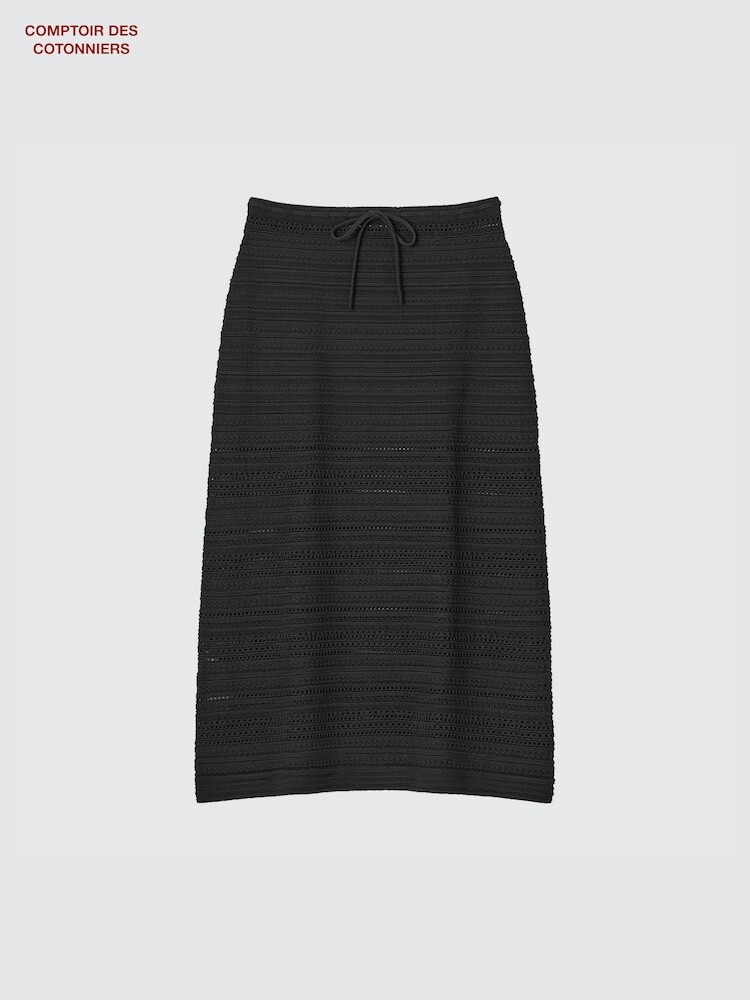 

Юбка миди вязаная Uniqlo, цвет 09 черный