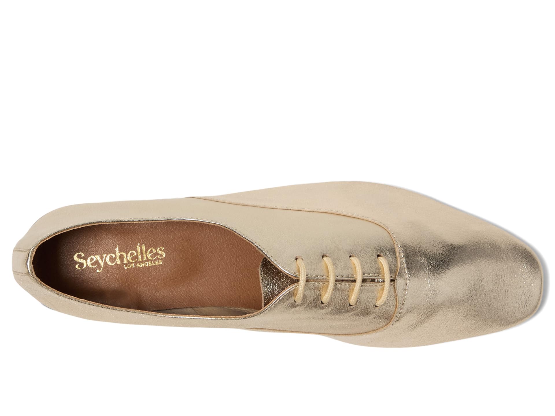 Оксфорды Seychelles Starlet Metallic Oxford, цвет Light Gold — фото 2