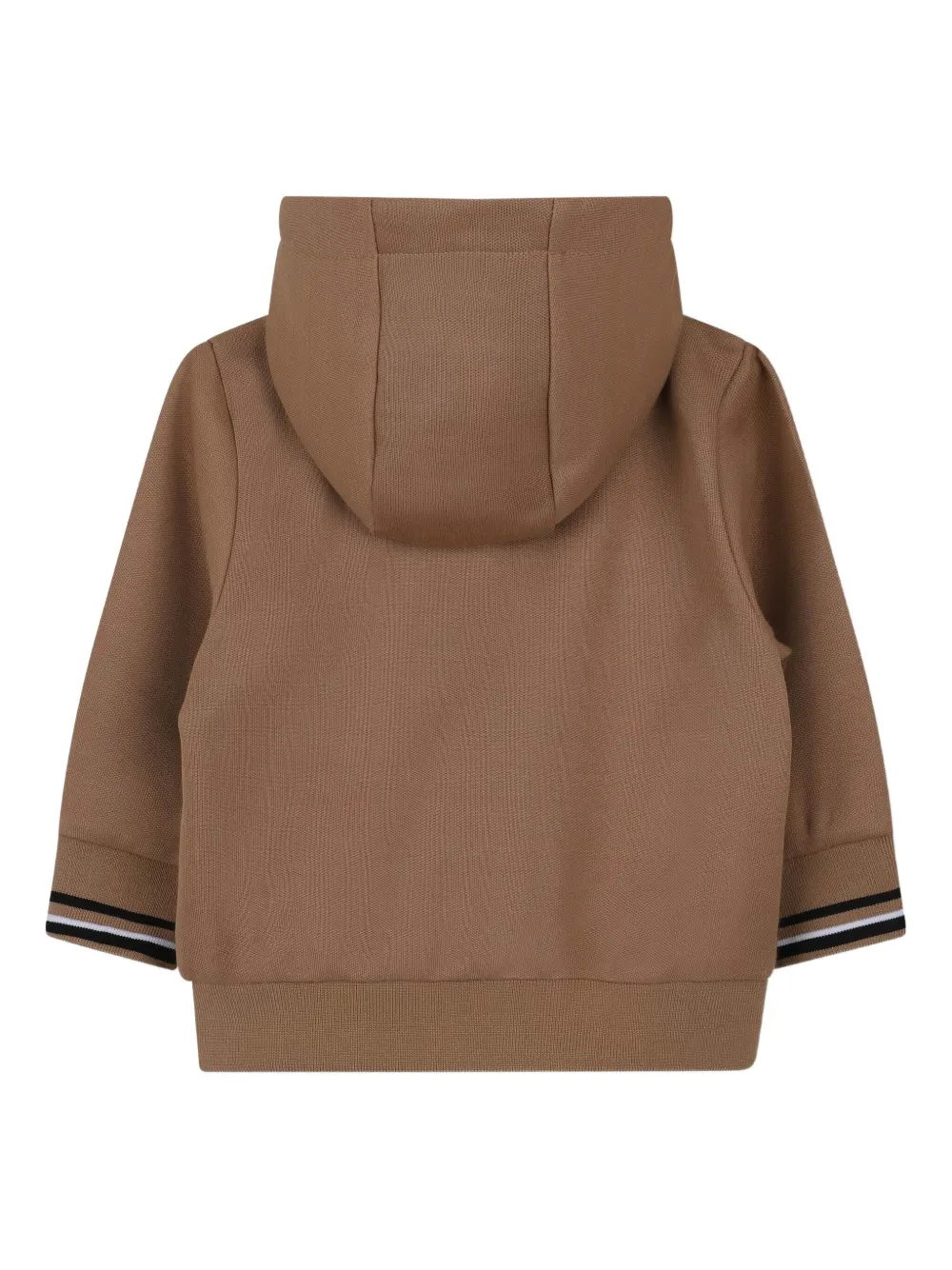 Спортивный костюм на молнии с капюшоном BOSS Kidswear, коричневый — фото 4