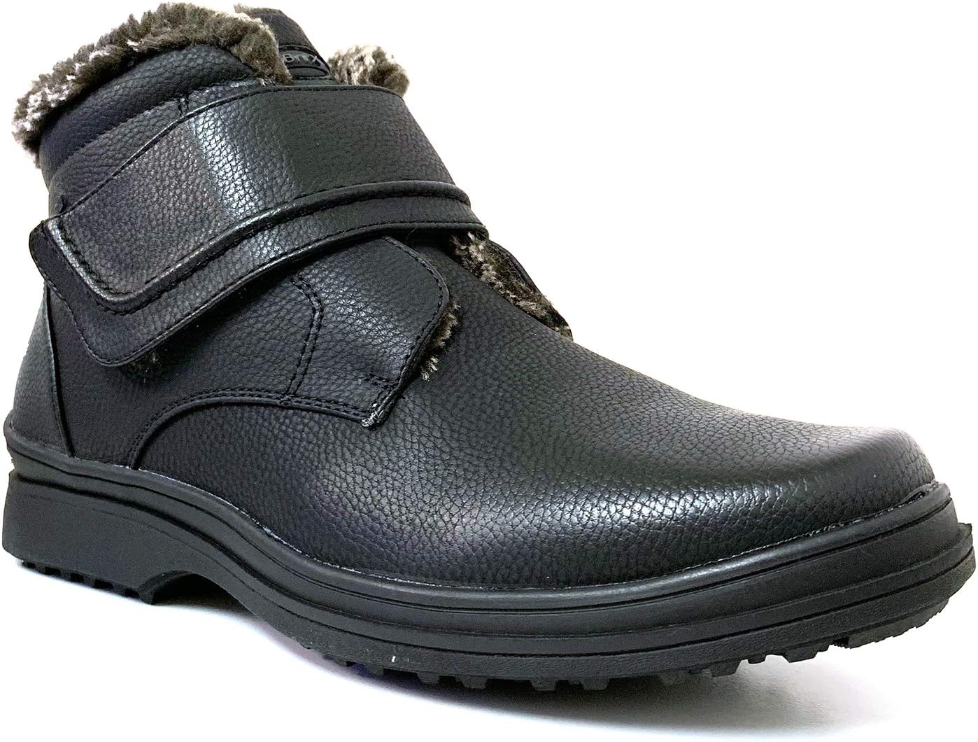 

Зимние мужские ботинки Bangka с меховой подкладкой для холодной погоды, утепленные, на липучке, удобные ботинки для снега, черный