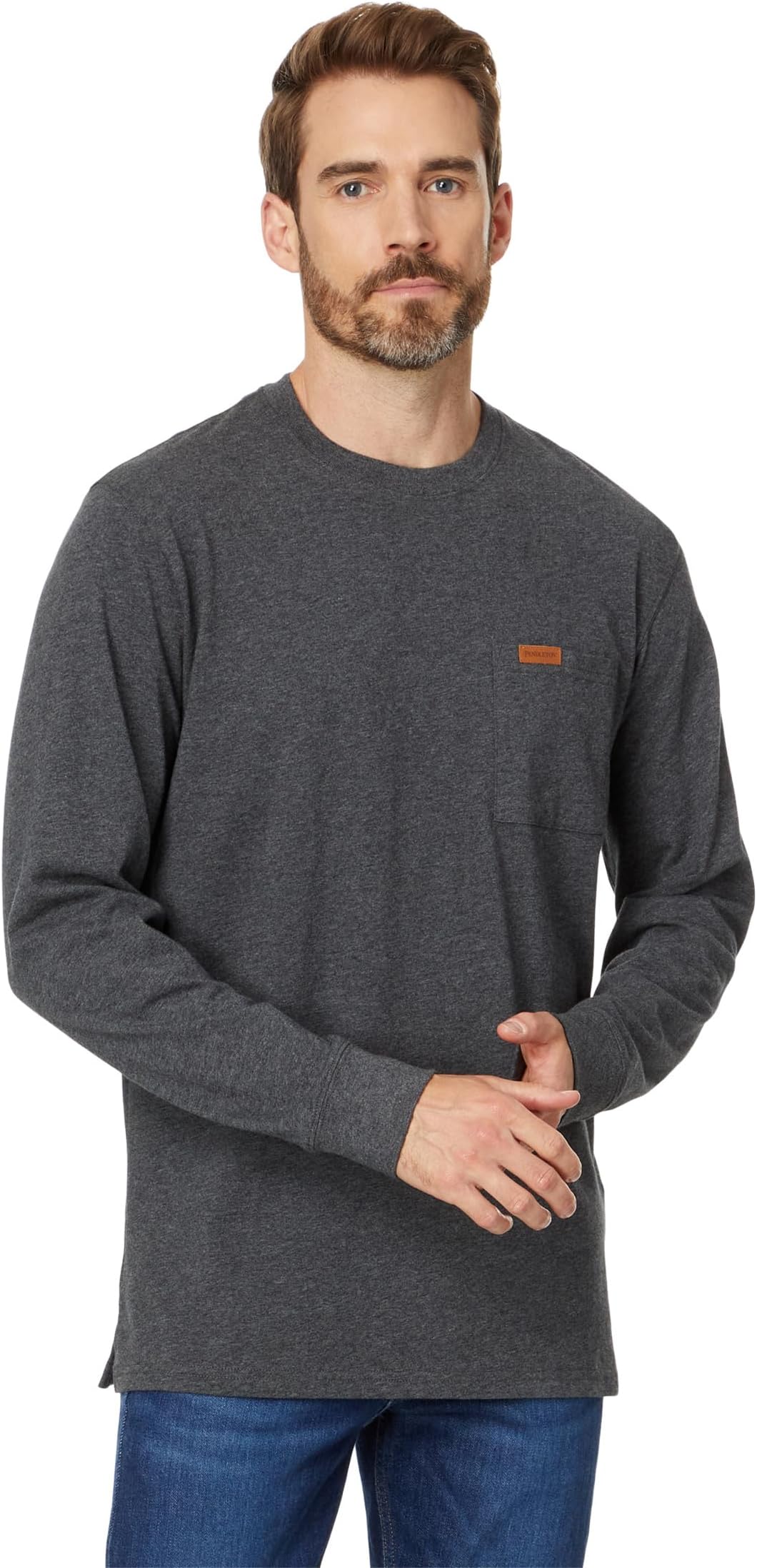 

Футболка Pendleton Deschutes Tee Long Sleeve, цвет Dark Grey Heather
