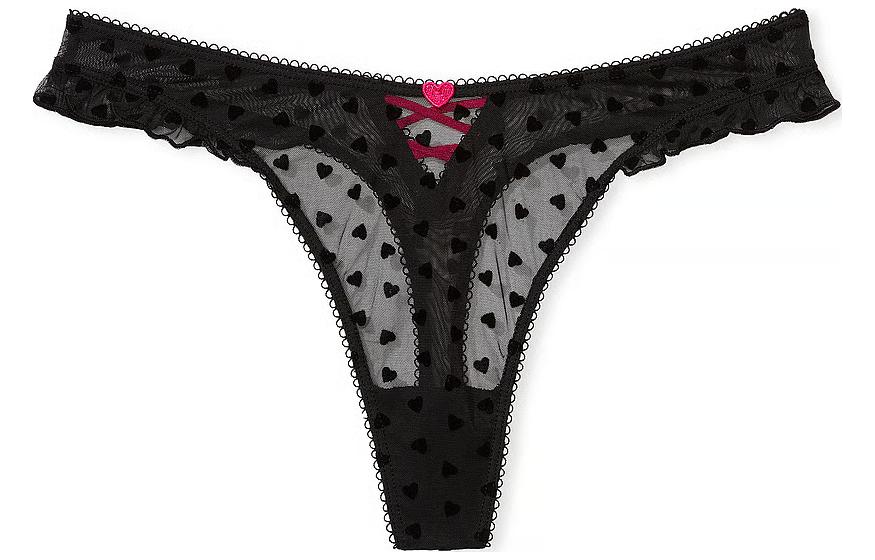 

PINK VICTORIA'S SECRET Женские трусики без ластовицы спереди 1 упаковка Черный