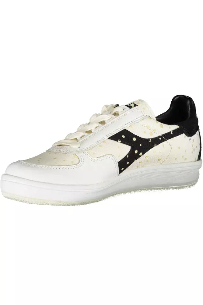 Элегантные женские кроссовки Diadora на шнуровке с логотипом, белый — фото 3