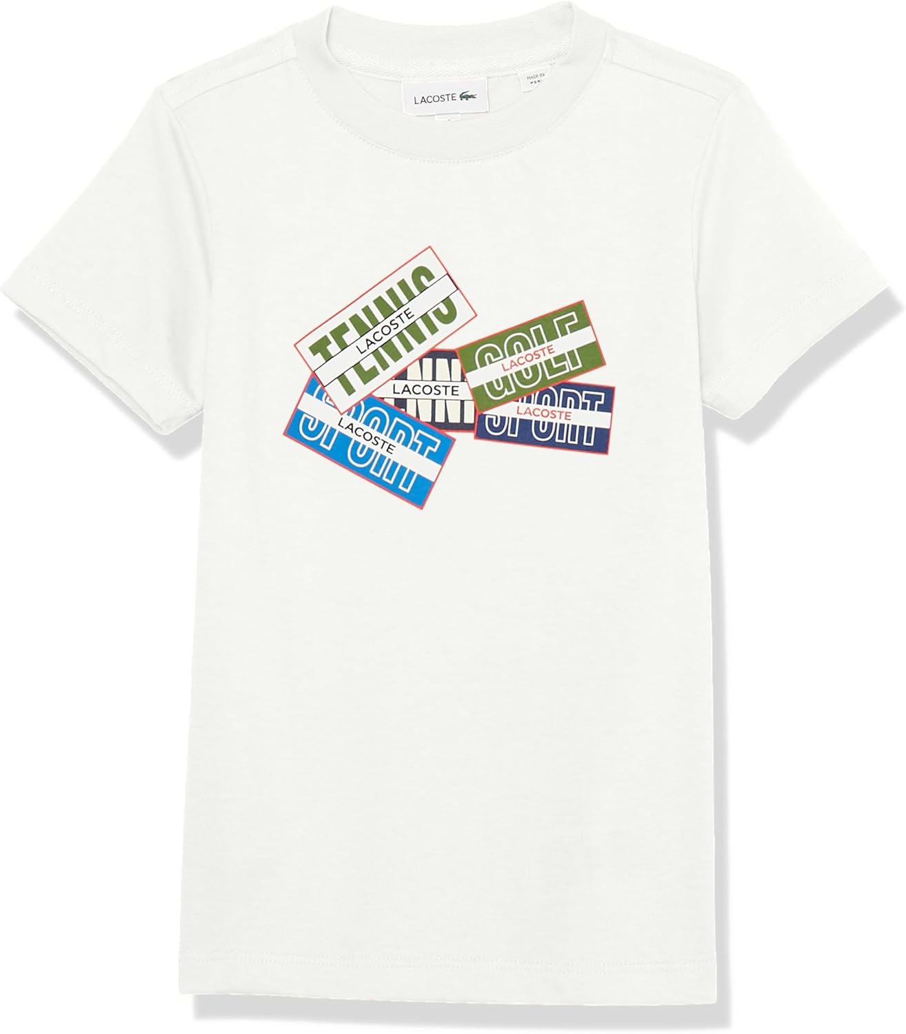 

Футболка с короткими рукавами и значками Lacoste, Farine