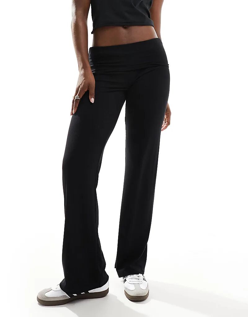 

Брюки Cotton On Sleep Recovery с отворотом на талии, черные Cotton:On