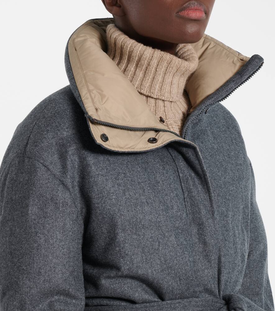 Пальто из вирджинской шерсти Brunello Cucinelli, Grigio Scuro — фото 4