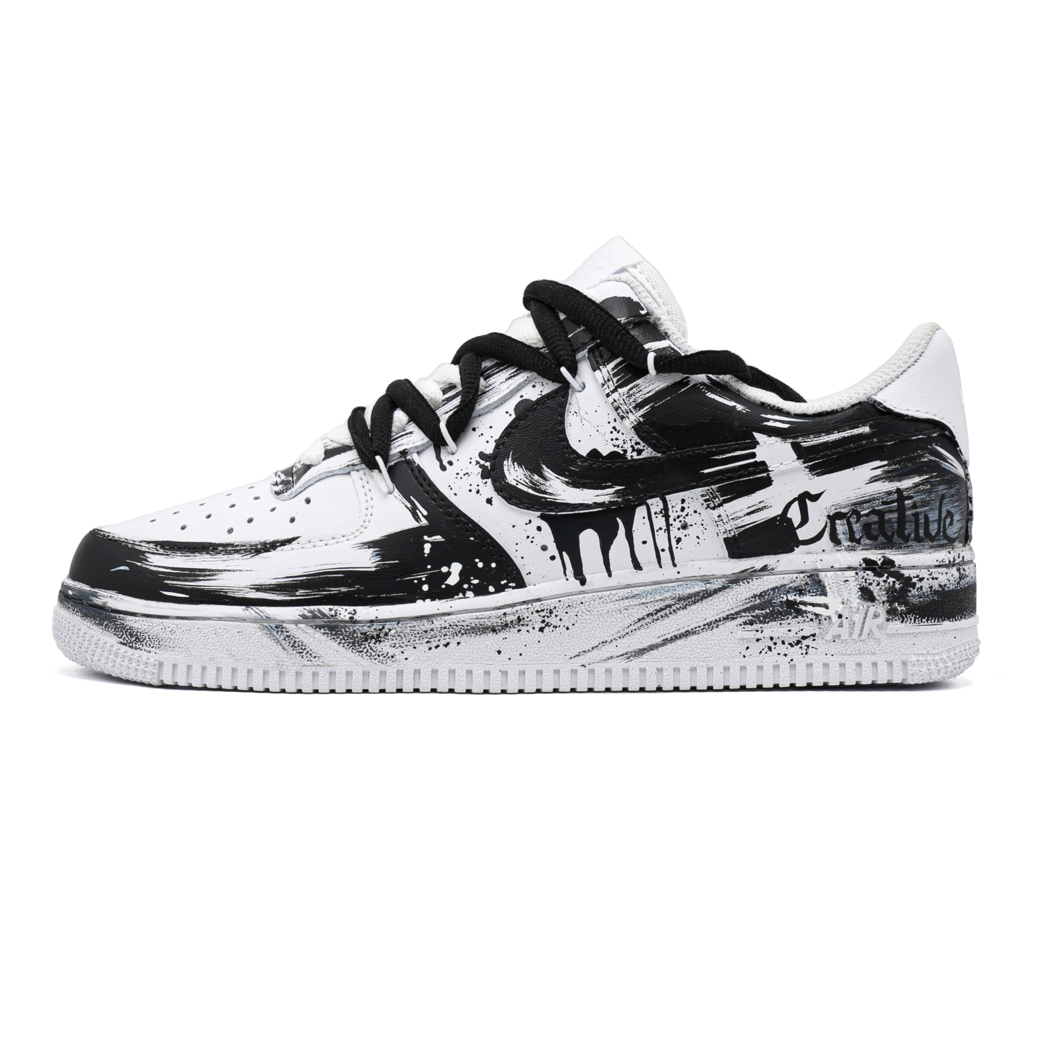 

Nike Кроссовки Air Force 1 Remnant Pilgrimage с амортизацией, износостойкие, низкие, для скейтбординга, мужские, черно-бело-серые