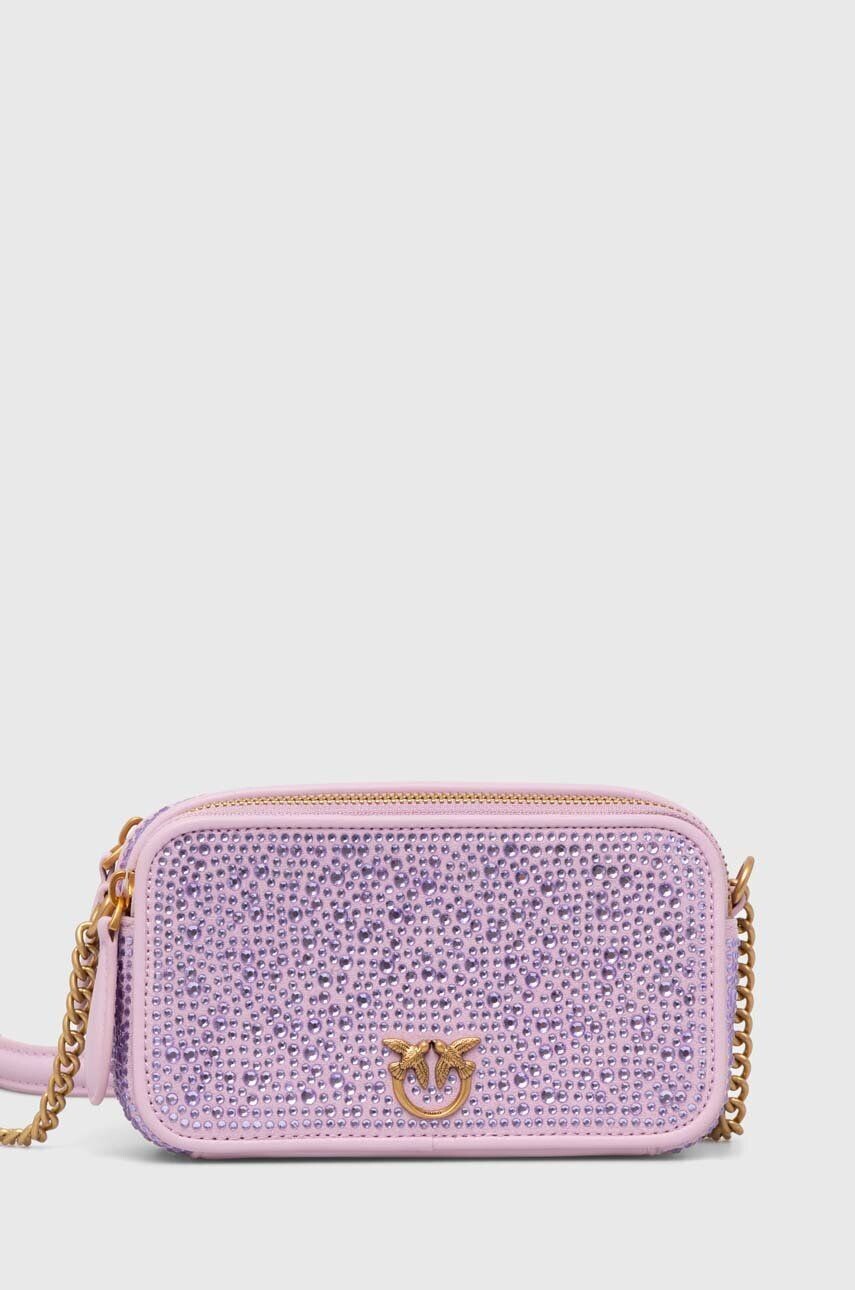 

Замшевая сумка Pinko, фиолетовый