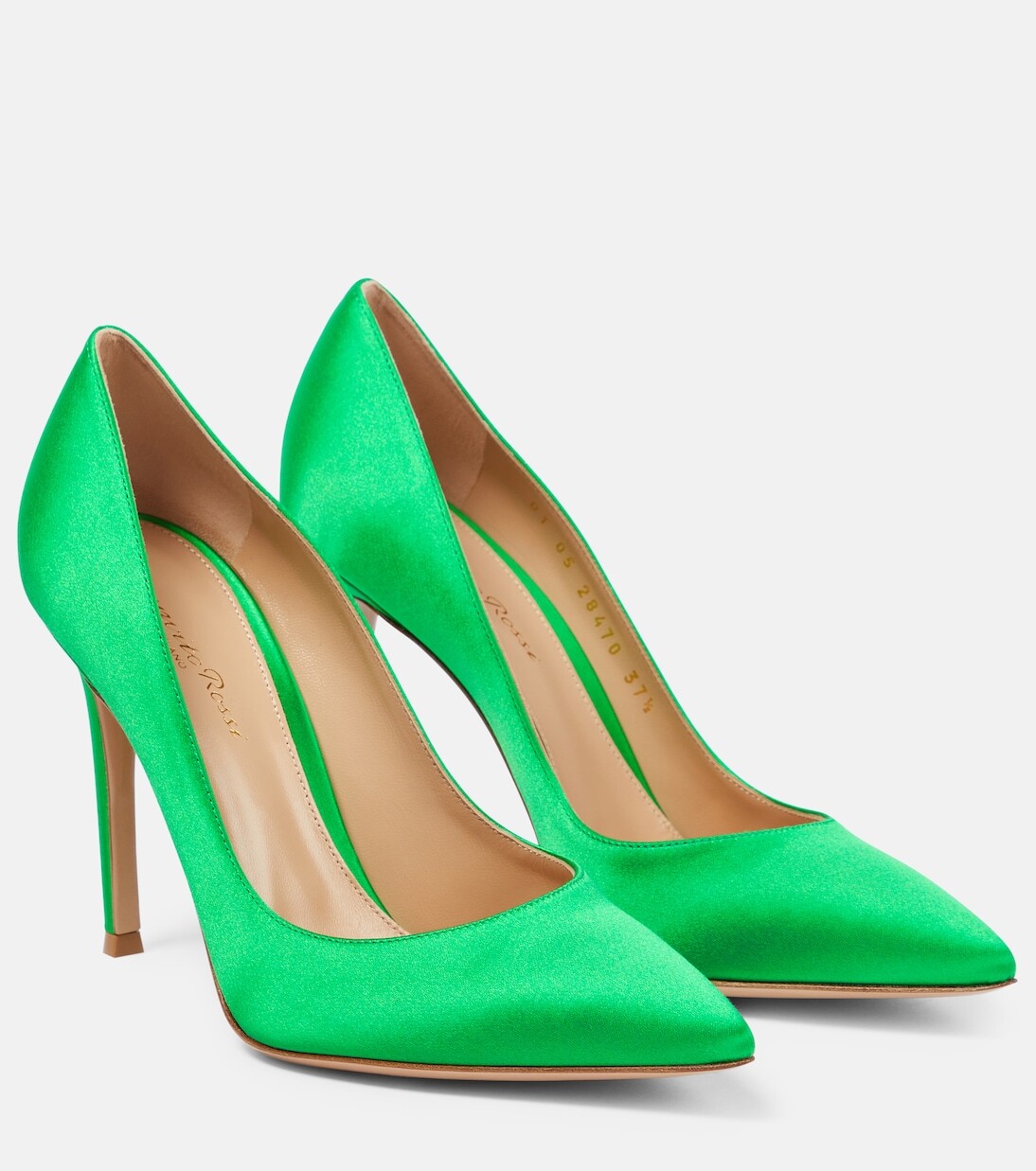 Атласные туфли gianvito Gianvito Rossi, зеленый