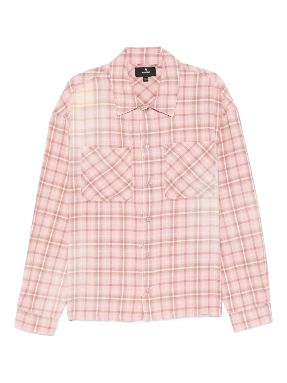 

Рубашка в клетку Represent, розовый