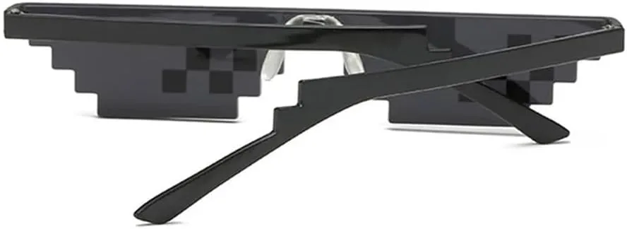 

Мозаичные солнцезащитные очки для мужчин и женщин, пиксельные черные ретро-очки для геймеров, очки в стиле робота, крутые винтажные очки для вечеринки HYYZZC, A