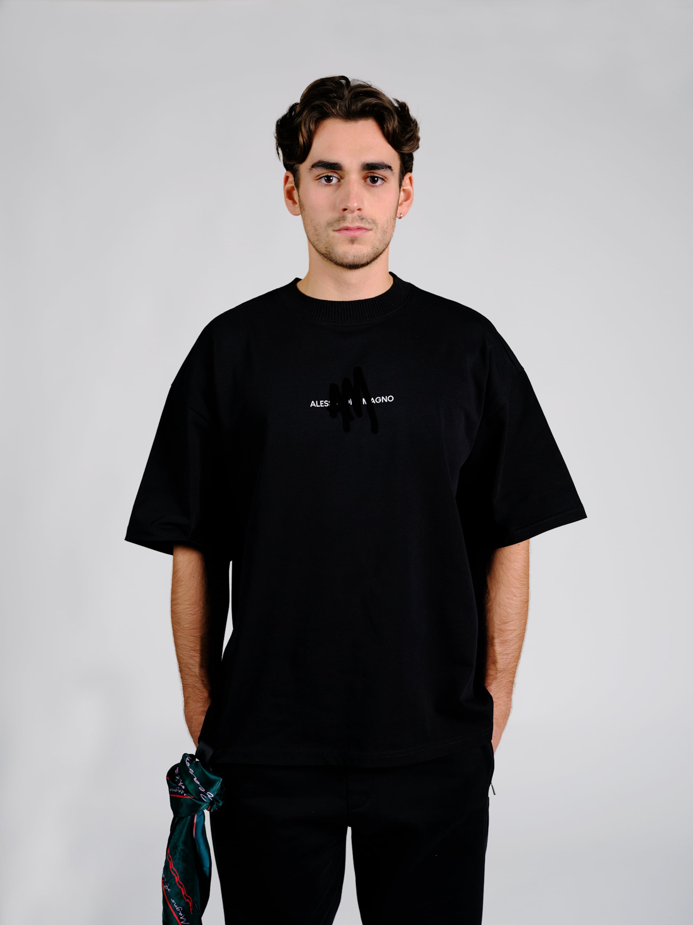 

Alessandro Magno Футболка 'CHRISTMAS' в черном цвете