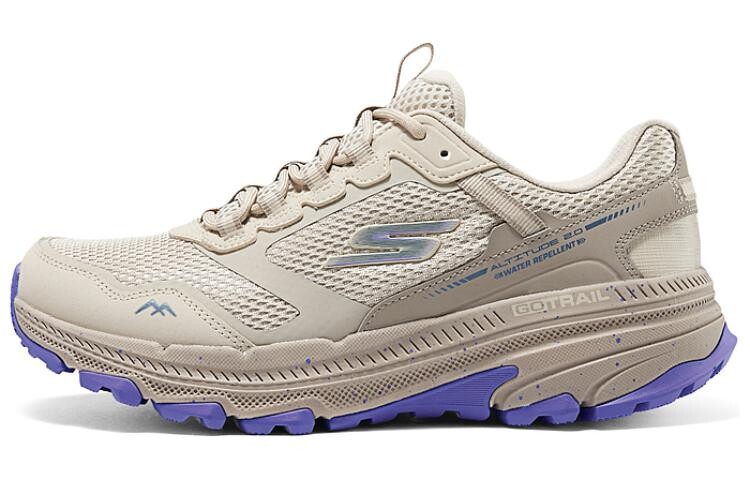 

Кроссовки женские с низким верхом бежевые/фиолетовые Skechers
