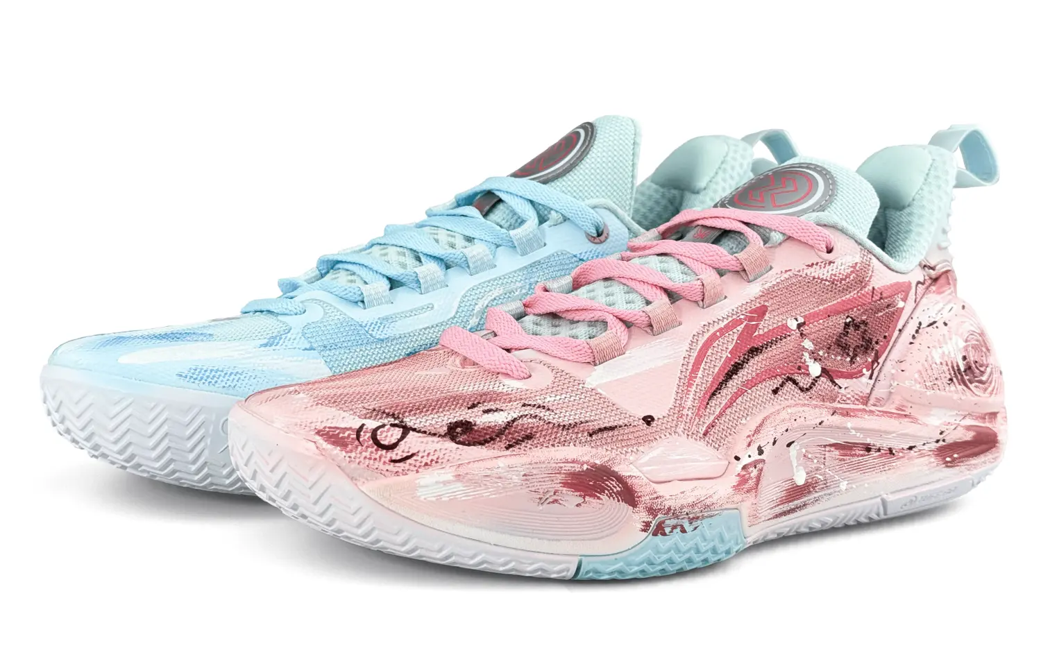 

Скоростные 9 амортизаторы противоскользящие износостойкие низкие винтажные баскетбольные кроссовки men's LINING, розовый