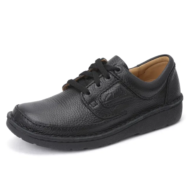 Мужские базовые повседневные комфортные туфли Clarks чёрные от Kumkang