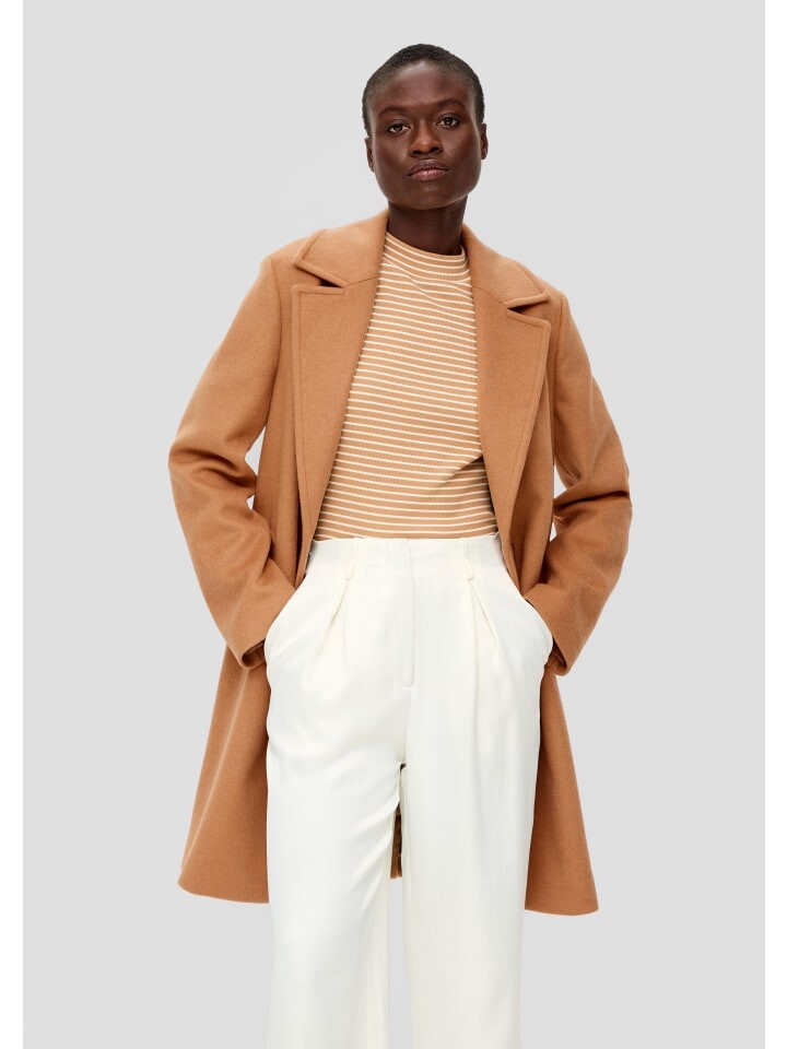 

Пуховик s.Oliver BLACK LABEL Outdoor-Mantel langarm, желтый