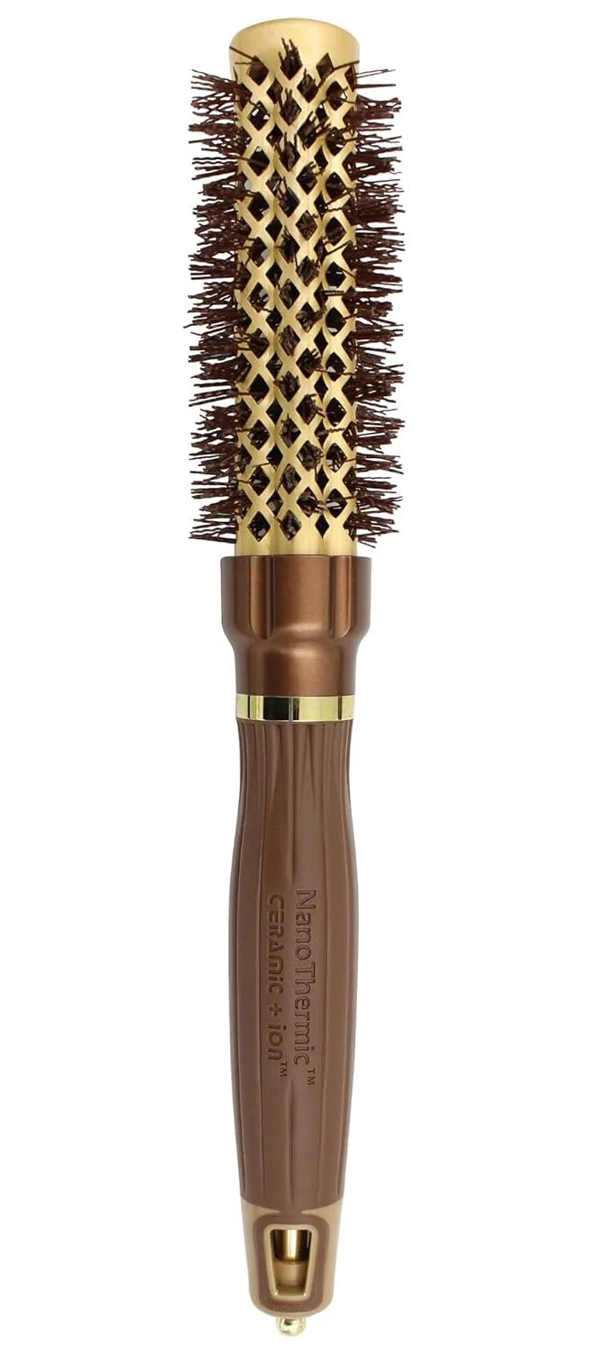 Термощетка для волос Olivia Garden NanoThermic PowerGrip, круглая, не электрическая, керамическая, для волос средней и густой толщины. 2,5 см
