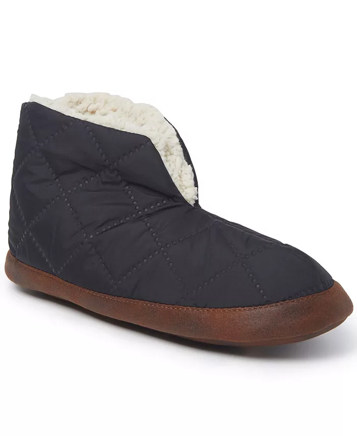 

Мужские стеганые домашние тапочки-угги из нейлона Warm Up Bootie Dearfoams, черный