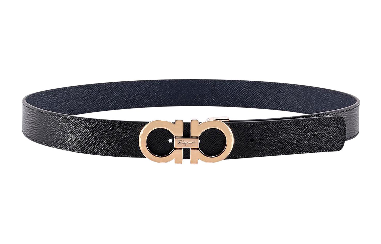 

Мужской кожаный ремень FERRAGAMO Casual Fashion, черный, ширина: 3,5 см