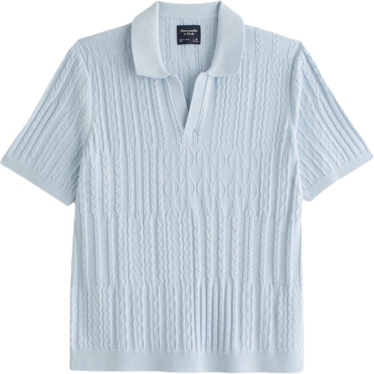 

Мужская поло Abercrombie＆Fitch, светло-голубой, Синий, Мужская поло Abercrombie＆Fitch, светло-голубой