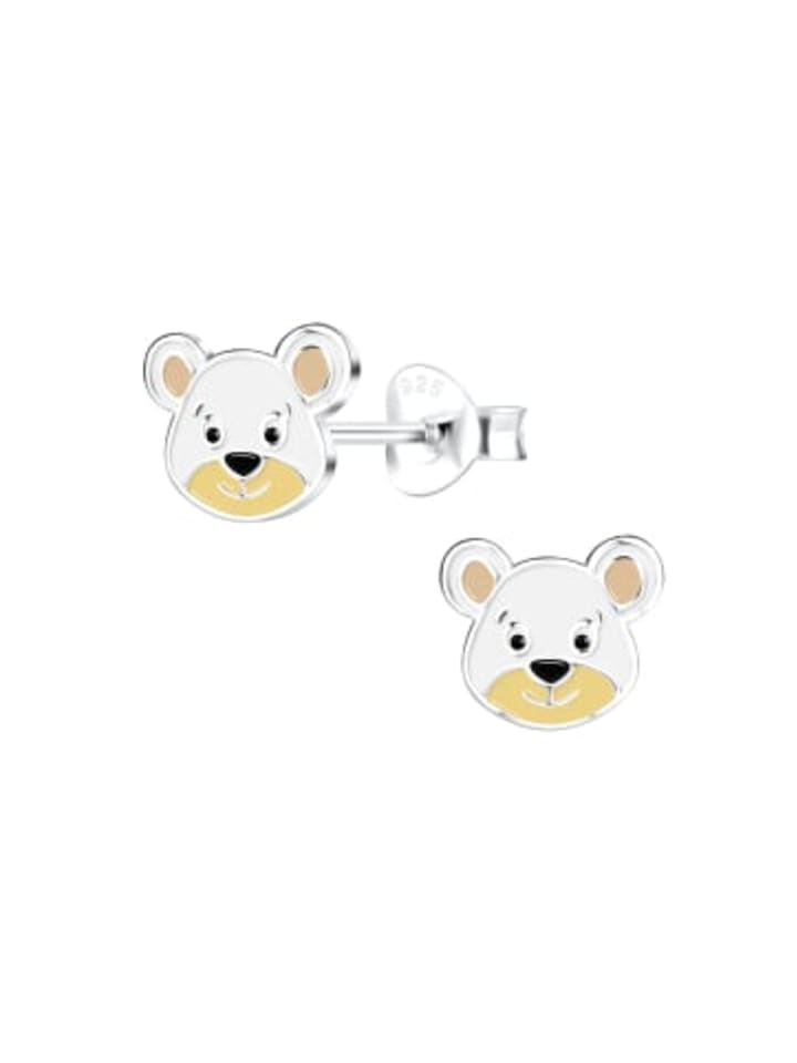 

Alexander York Детские серьги-гвоздики в виде головы медведя из серебра 925 пробы, комплект из 2 штук
