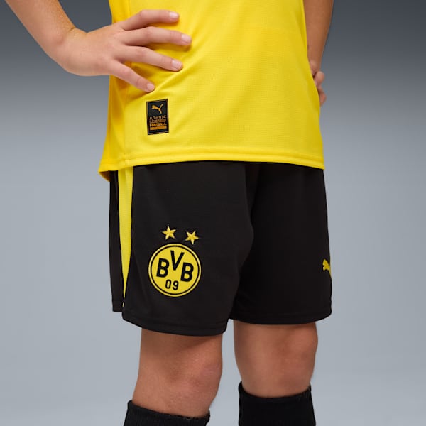Футбольные шорты для больших детей Bvb Puma, черный — фото 2