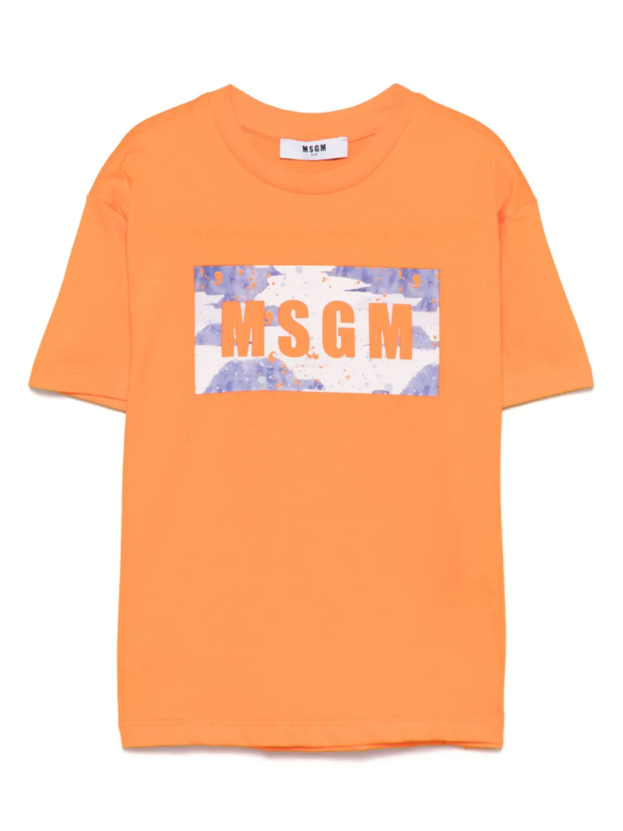 

MSGM Kids футболка с логотипом, оранжевый