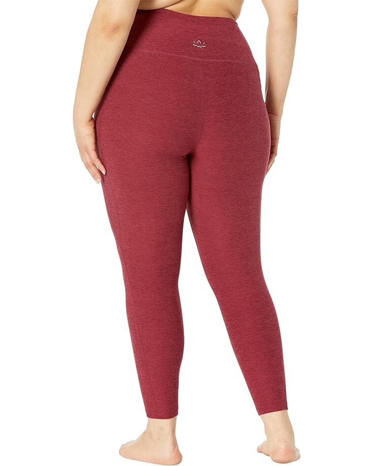 

Брюки Beyond Yoga Plus Size Out Of Pocket High Waisted Spacedye Midi Leggings, цвет Garnet Red Heather