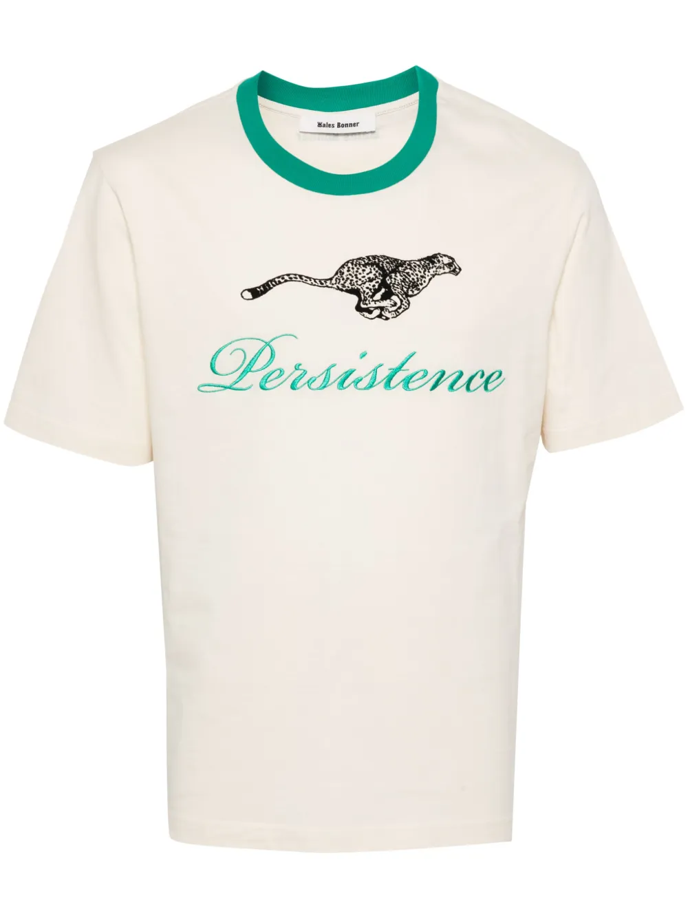 

Футболка из органического хлопка с вышитым логотипом Wales Bonner, нейтральный