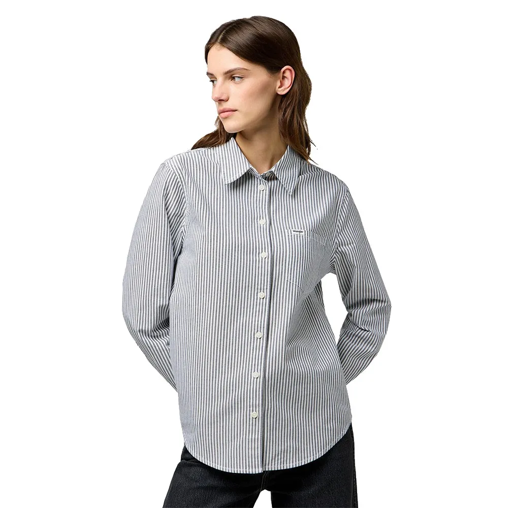 

Рубашка с длинным рукавом Wrangler 1 Pocket Regular Fit, серый