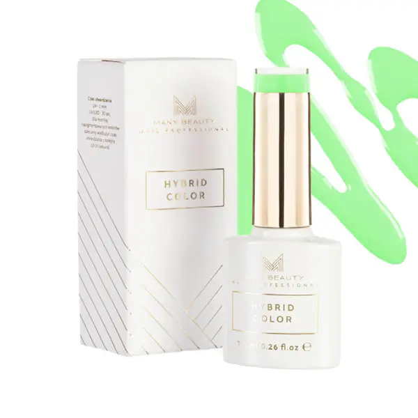 Гибридный лак для ногтей 206 кремовая мята, 7,5 мл Many Beauty Nail professional hybrid color uv, цвет 206 - creamy mint — фото 4