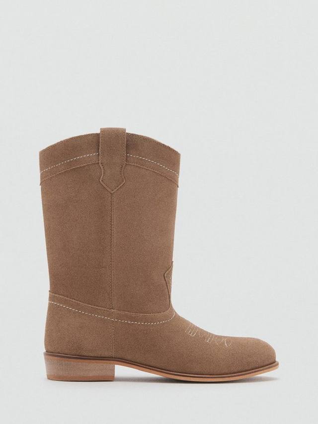 

Детские ковбойские сапоги Danae из замши Mango, Beige