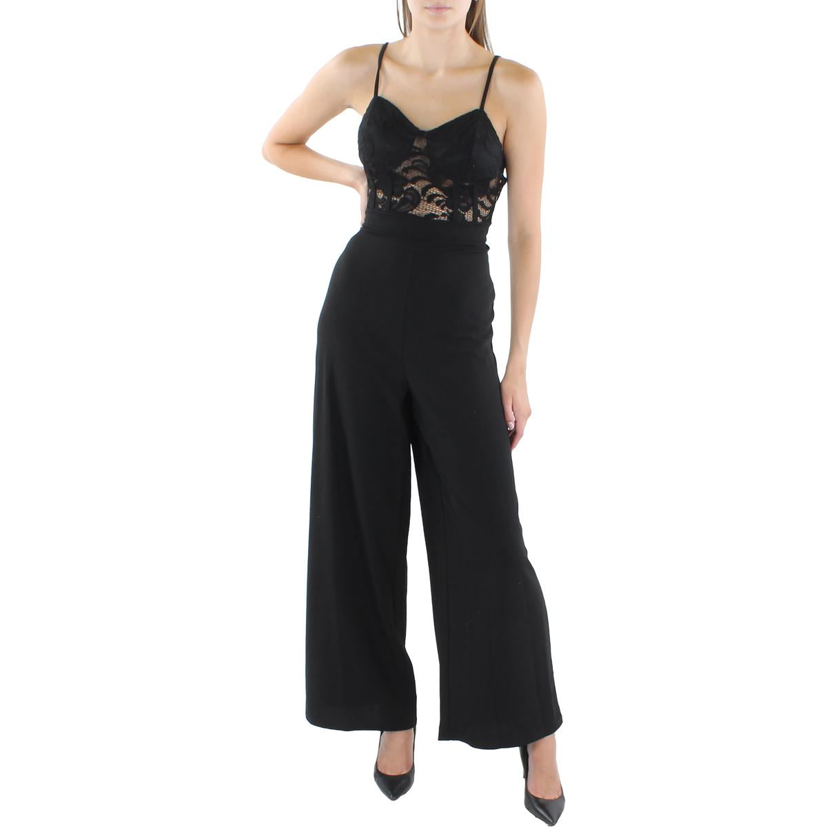 

Женский комбинезон Juniors Lace Overlay из полиэстера Almost Famous, черный