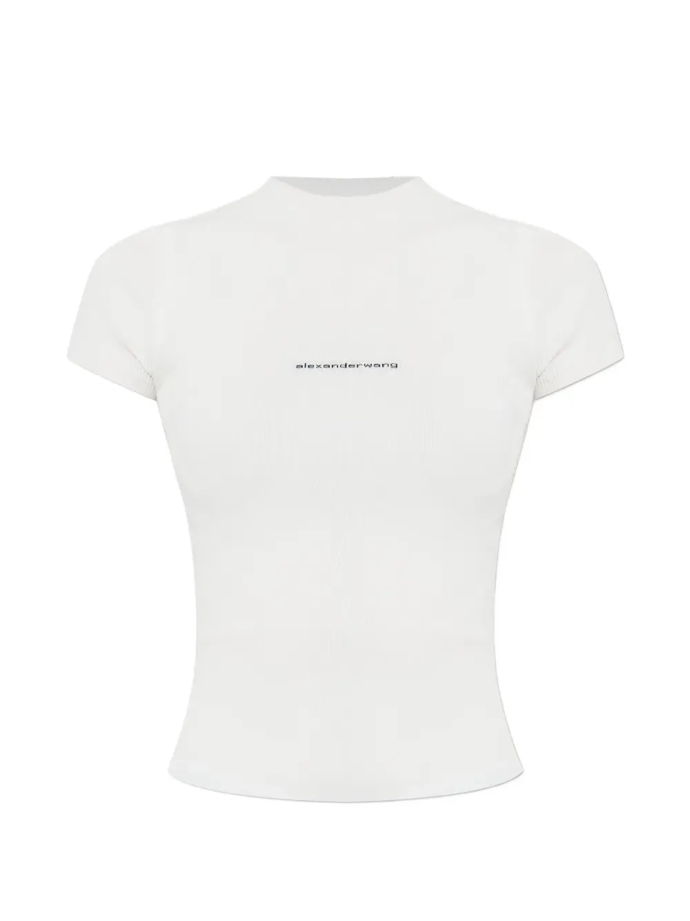 Футболка с жаккардовым логотипом Alexander Wang, белый