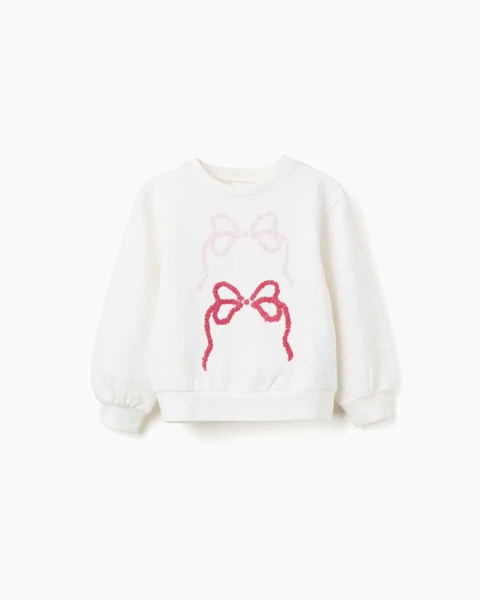 

Детский джемпер из 100% хлопка с вышивкой Zippy, белый