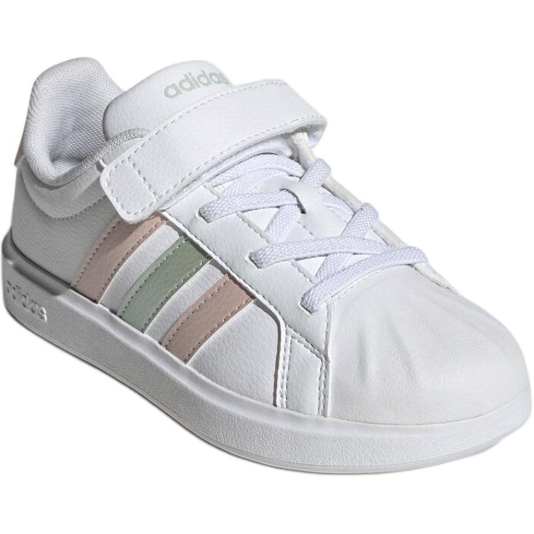 StreetTalk низкие скейтерские кроссовки white детские Adidas, розовый — фото 4