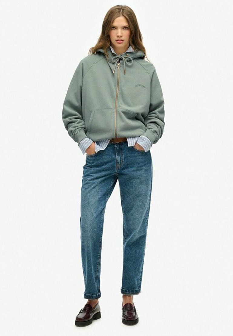 

Толстовка на молнии Superdry, зеленый