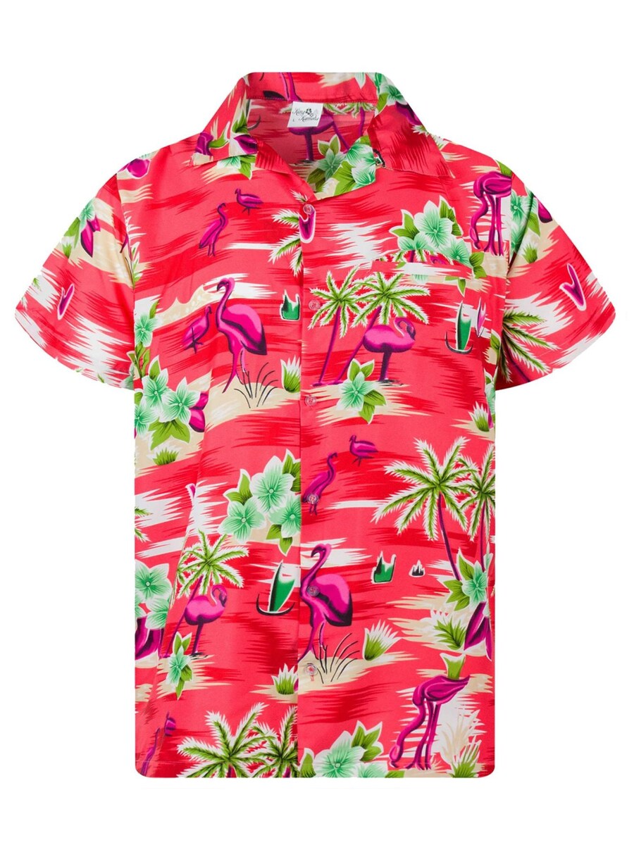 

Рубашка King Kameha Flamingos, красный