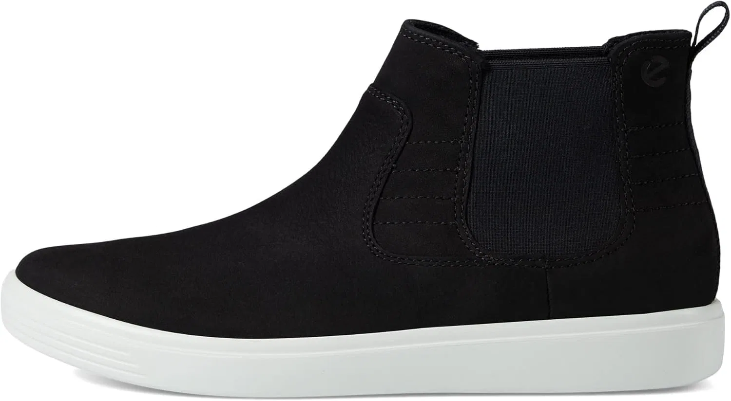 Кроссовки ECCO Soft Classic Chelsea из черной нубуковой кожи — фото 4