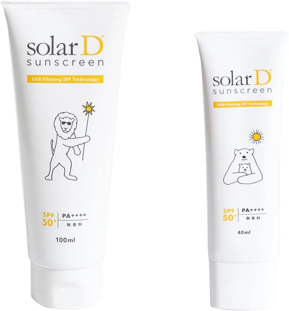 Солнцезащитный крем SolarD Sunscreen, набор из 2 шт, 100 мл + 40 мл, SPF 50+ PA+++