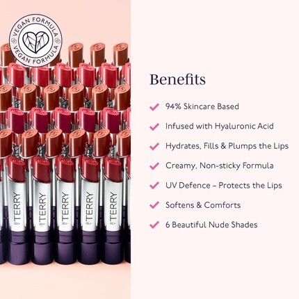 By Terry Hyaluronic Hydra-Balm Увлажняющая губная помада для мягких и пухлых губ Защита от ультрафиолета Vegan Love Affair — фото 3