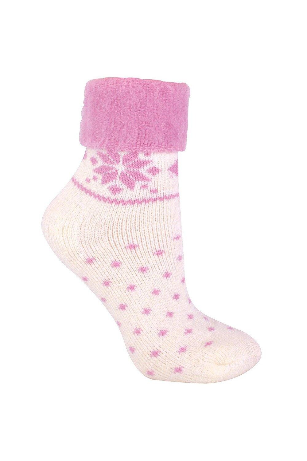 

Зимние шерстяные носки для отдыха с узором Fairisle Sock Snob, белый