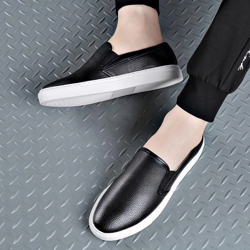Мокасины кожаные мужские Loafers Black UOPYNE — фото 2